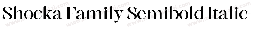Shocka Family Semibold Italic字体转换